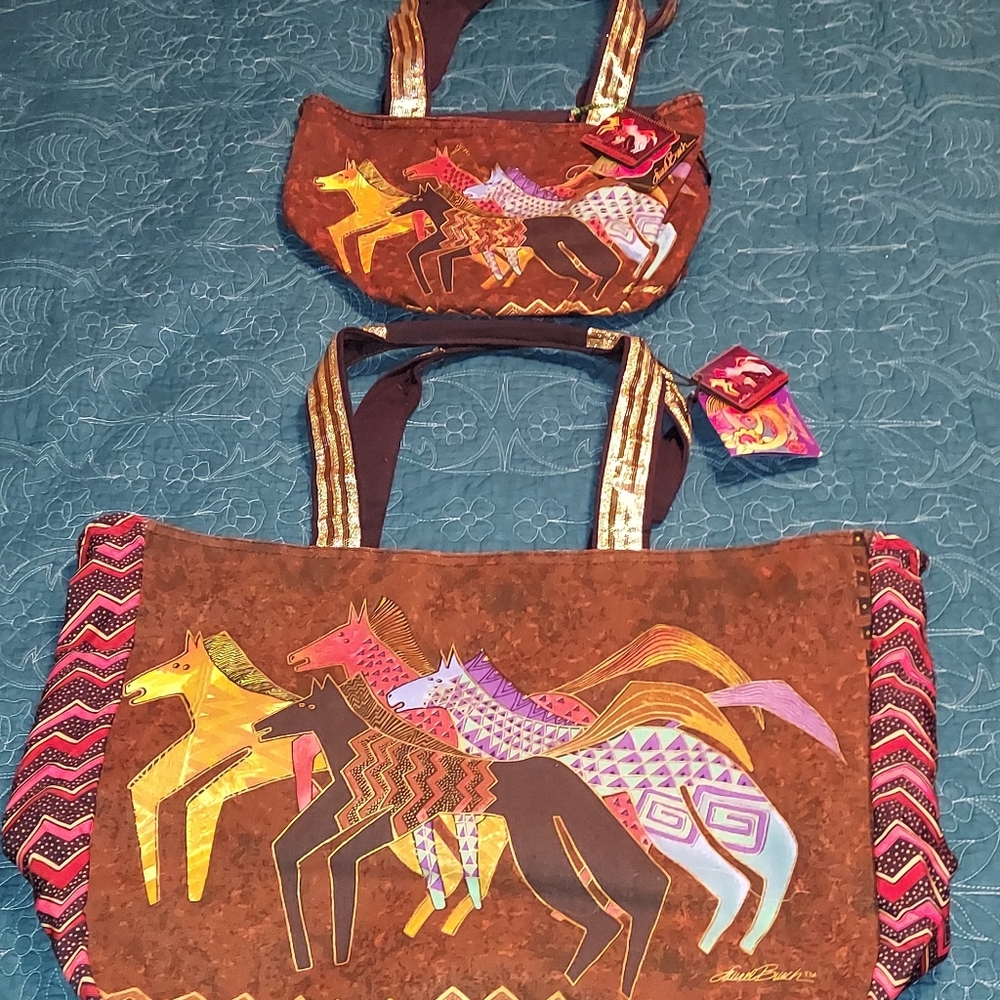 NWT Laurel Burch "Native Horses " Totes
